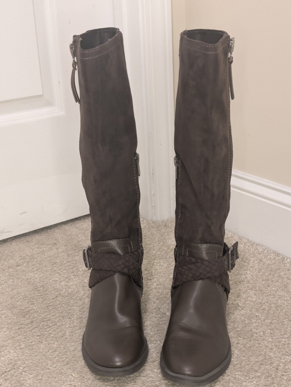 Circus by Sam Edelman 'Perry' Dark Brown Knee High Leather & Suede Boots